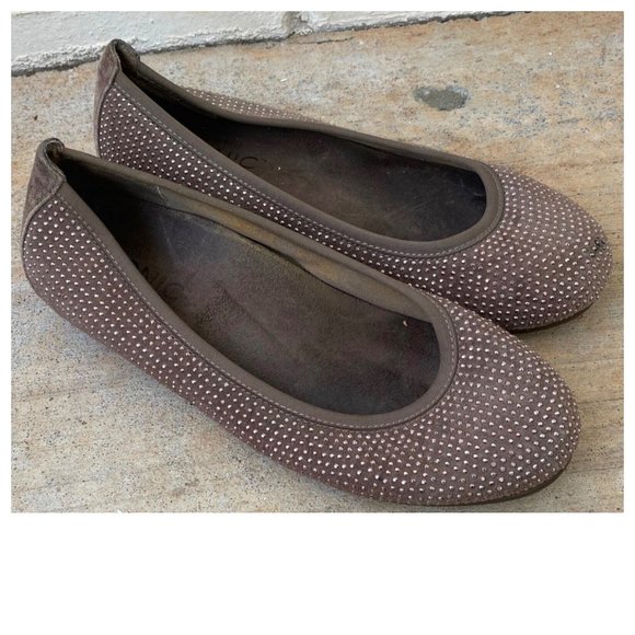 Vionic Willow Womens 5 Ballet Flats Brown Tan Sparkle Rhinestone Orthotic - Picture 3 of 7